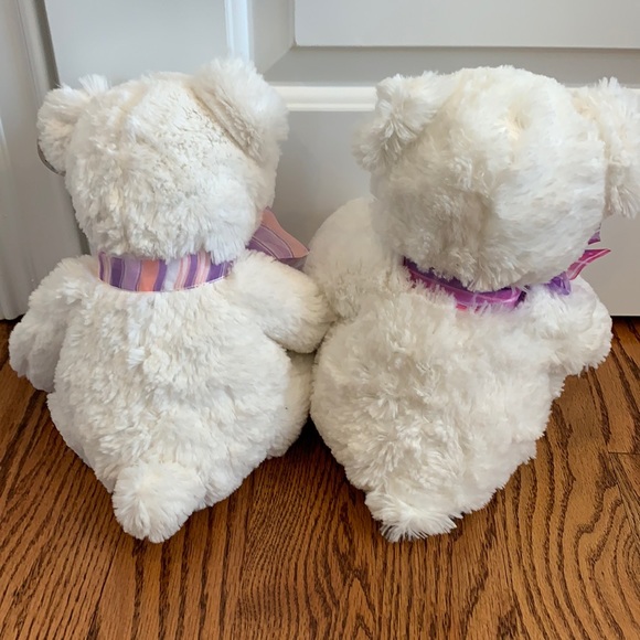 First & Main Plush Stuffed White Dena Bears - Picture 2 of 4
